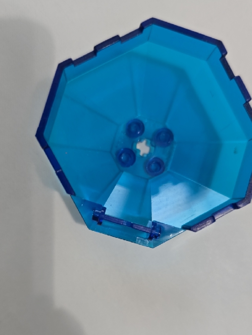 Lego Blue Octagonal Plastic Building Pieces Set - Picture 3 of 5